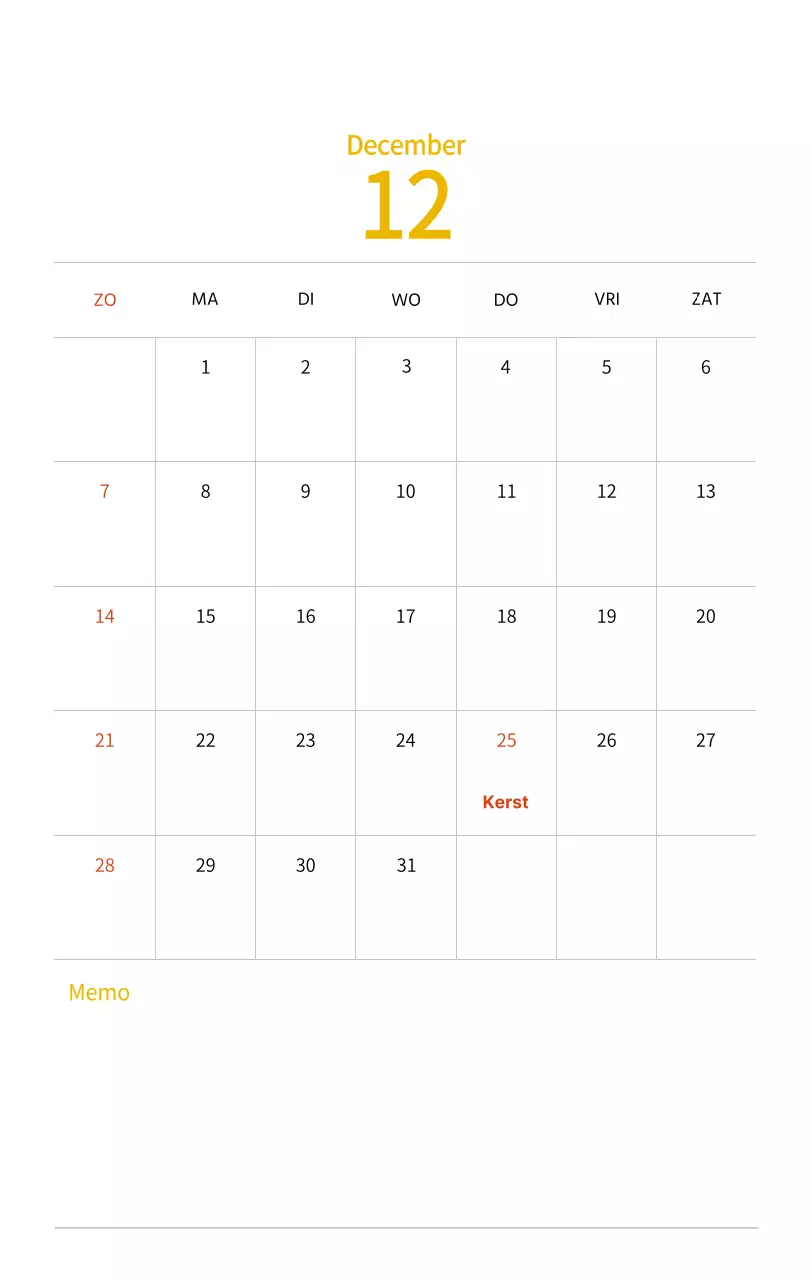 Nieuwjaarskalender met een warme geïllustreerde uitstraling