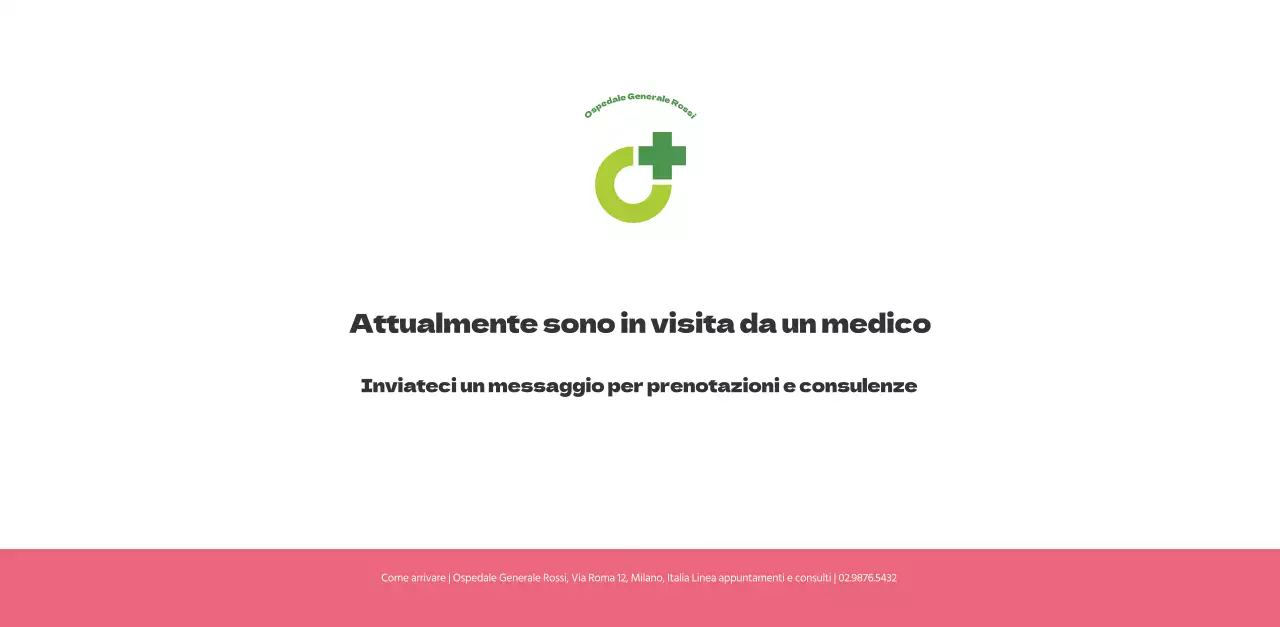 Un ospedale festivo con illustrazioni a tema salute e famiglia e accenti colorati