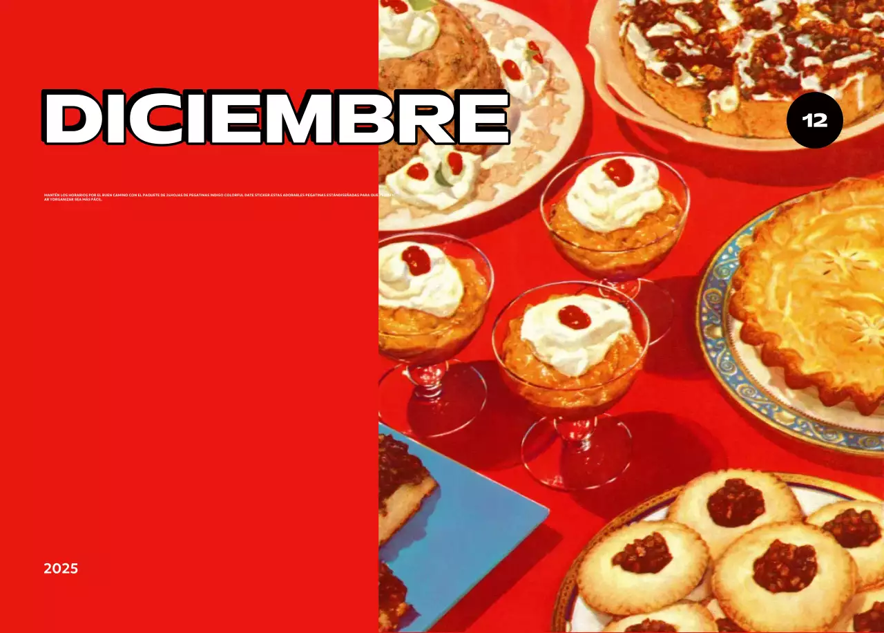 Coloridos calendarios con diversas ilustraciones retro