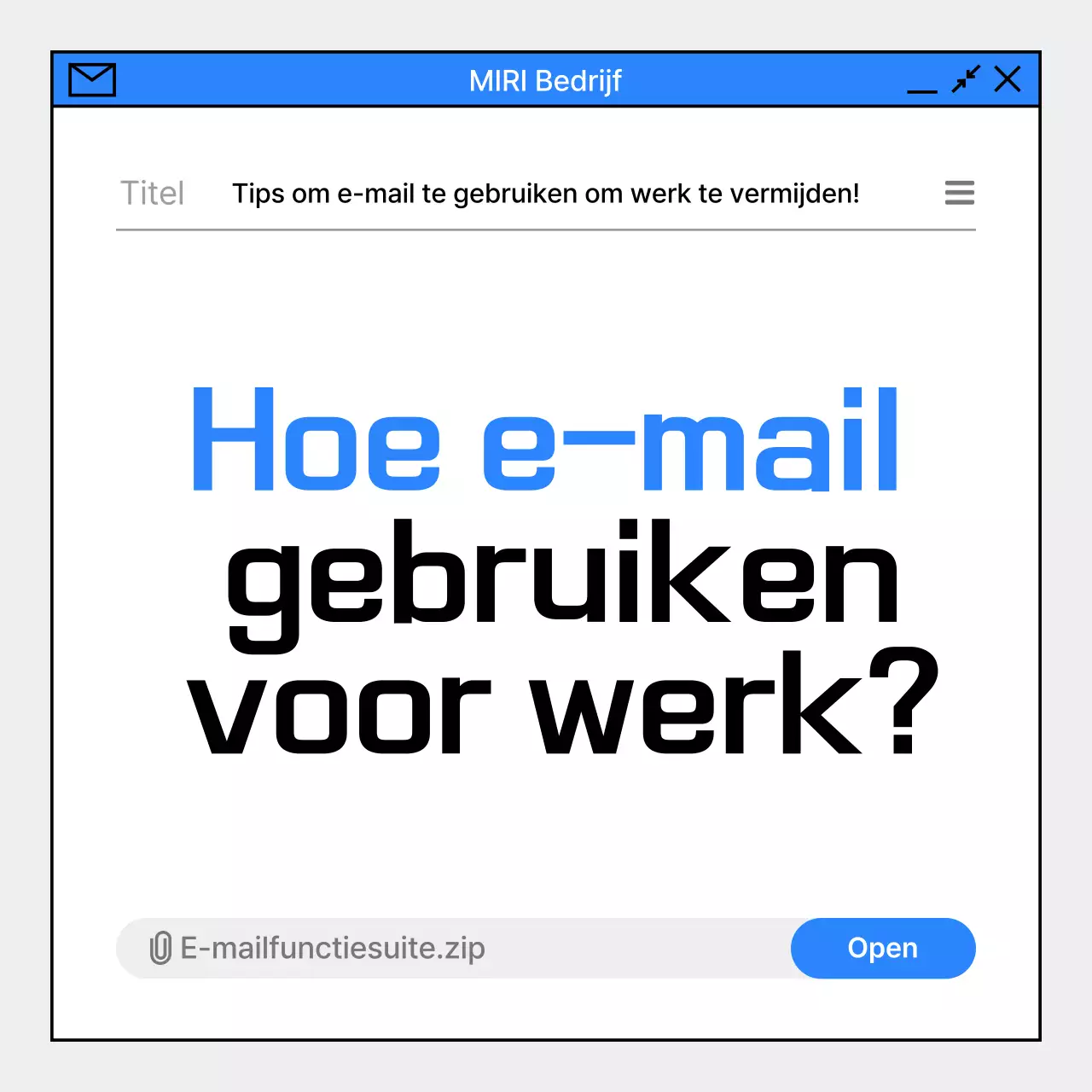 Blue Simple E-mail Gebruikershandleiding