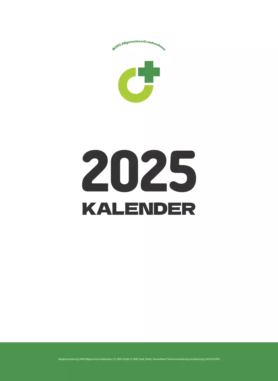 Ein festliches Krankenhaus mit Illustrationen zum Thema Gesundheit und Familie und farbenfrohen Akzenten