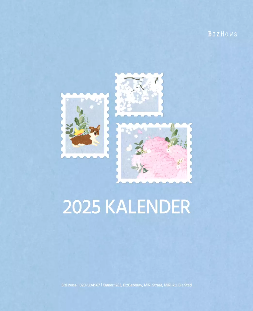 Stempelillustraties met een warm concept