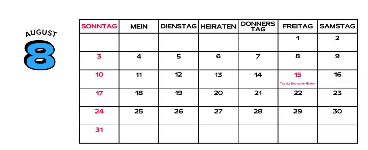 Bunte Kalender mit einer Vielzahl von Retro-Illustrationen