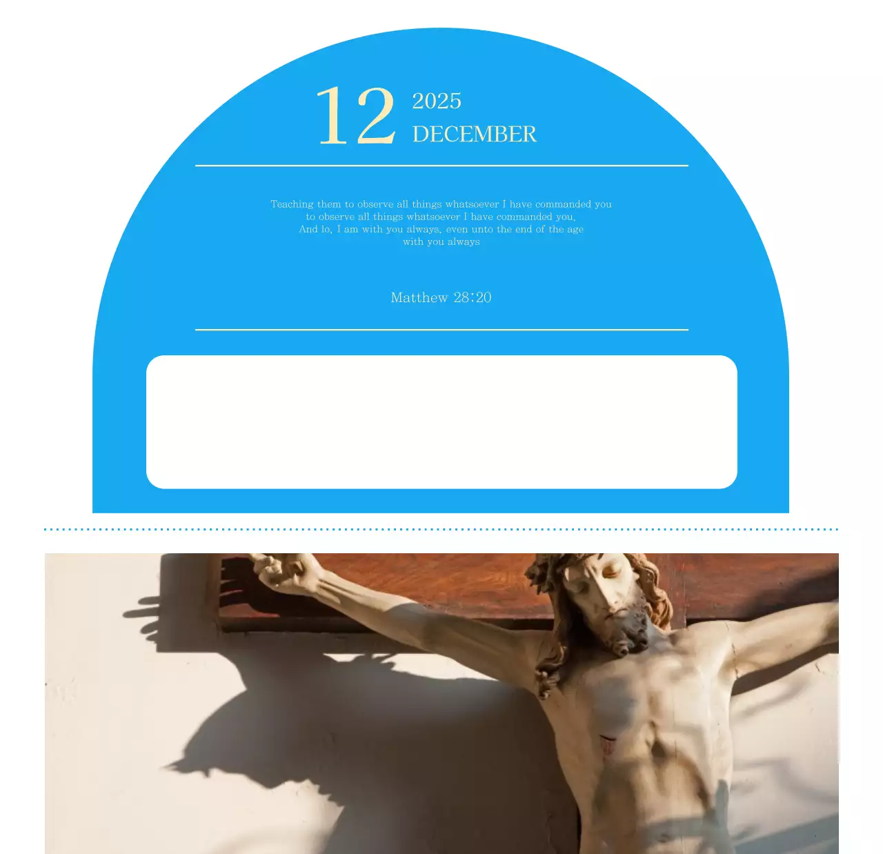 Lịch nhà thờ khái niệm hiện đại màu xanh