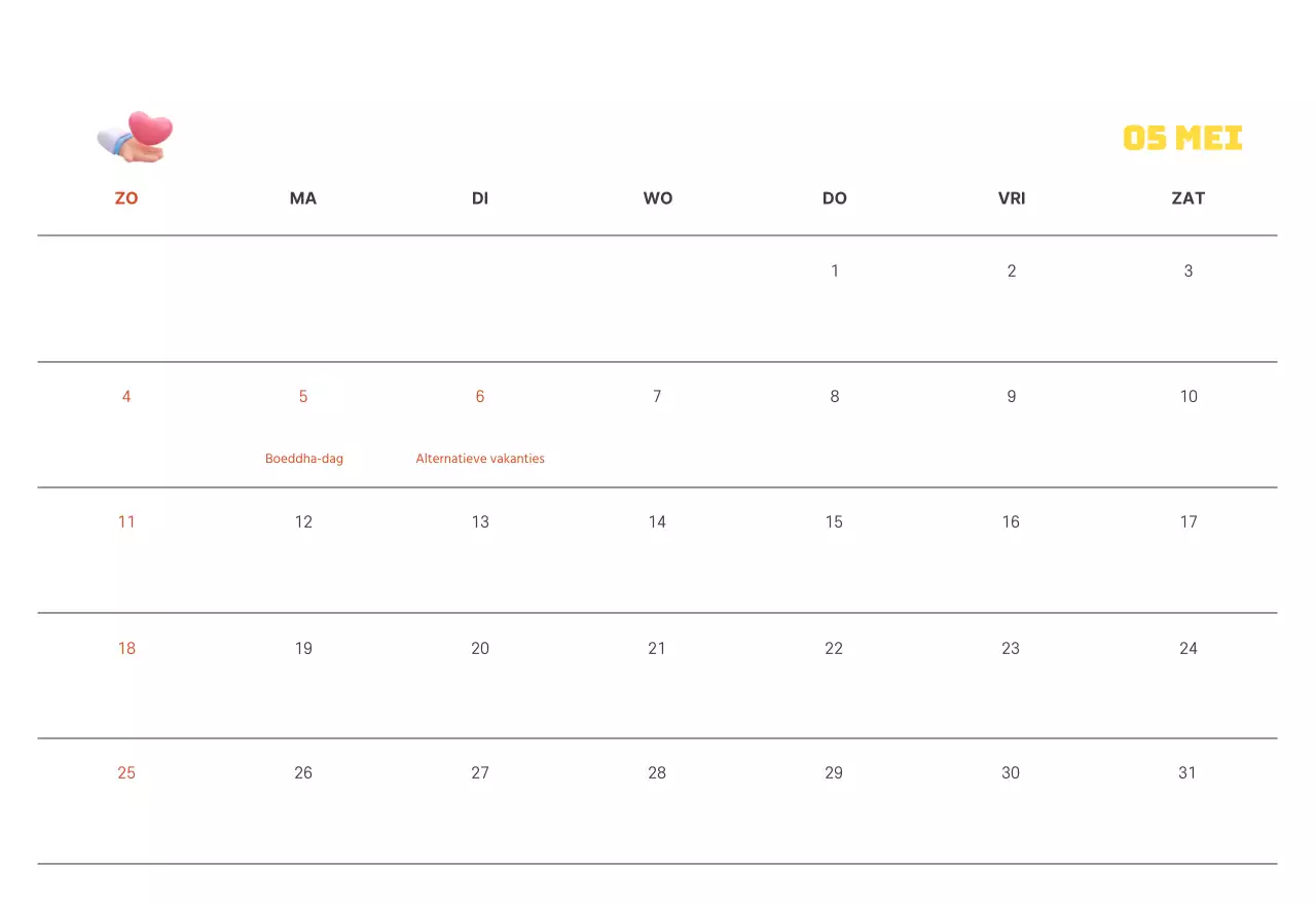 Een feestelijk ziekenhuis met illustraties met gezondheids- en gezinsthema's en kleurrijke accenten