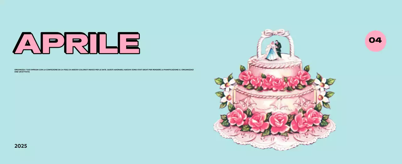 Calendari colorati con una varietà di illustrazioni retrò