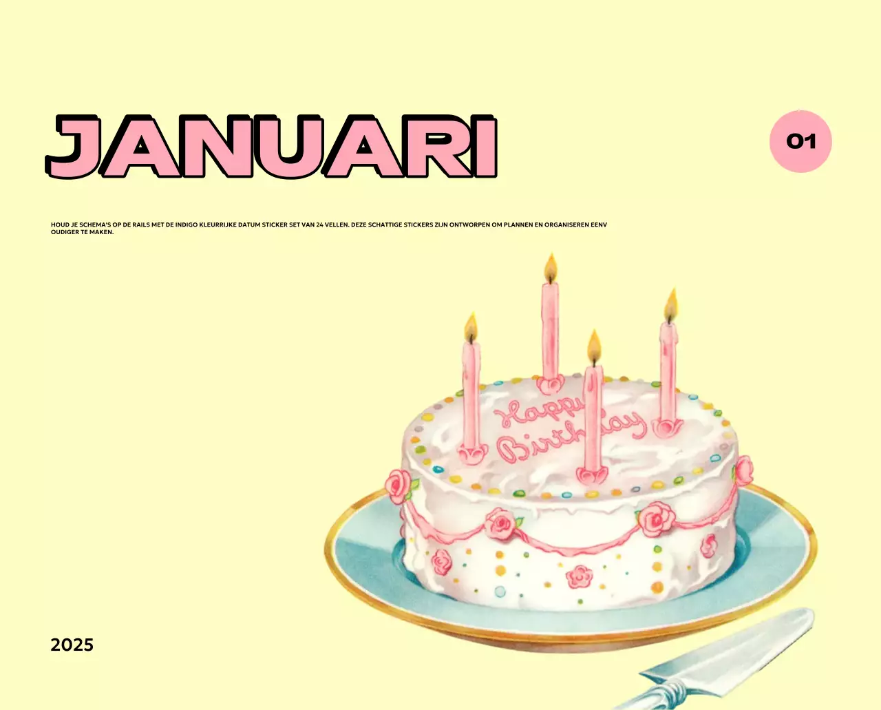 Kleurrijke kalenders met verschillende retro-illustraties