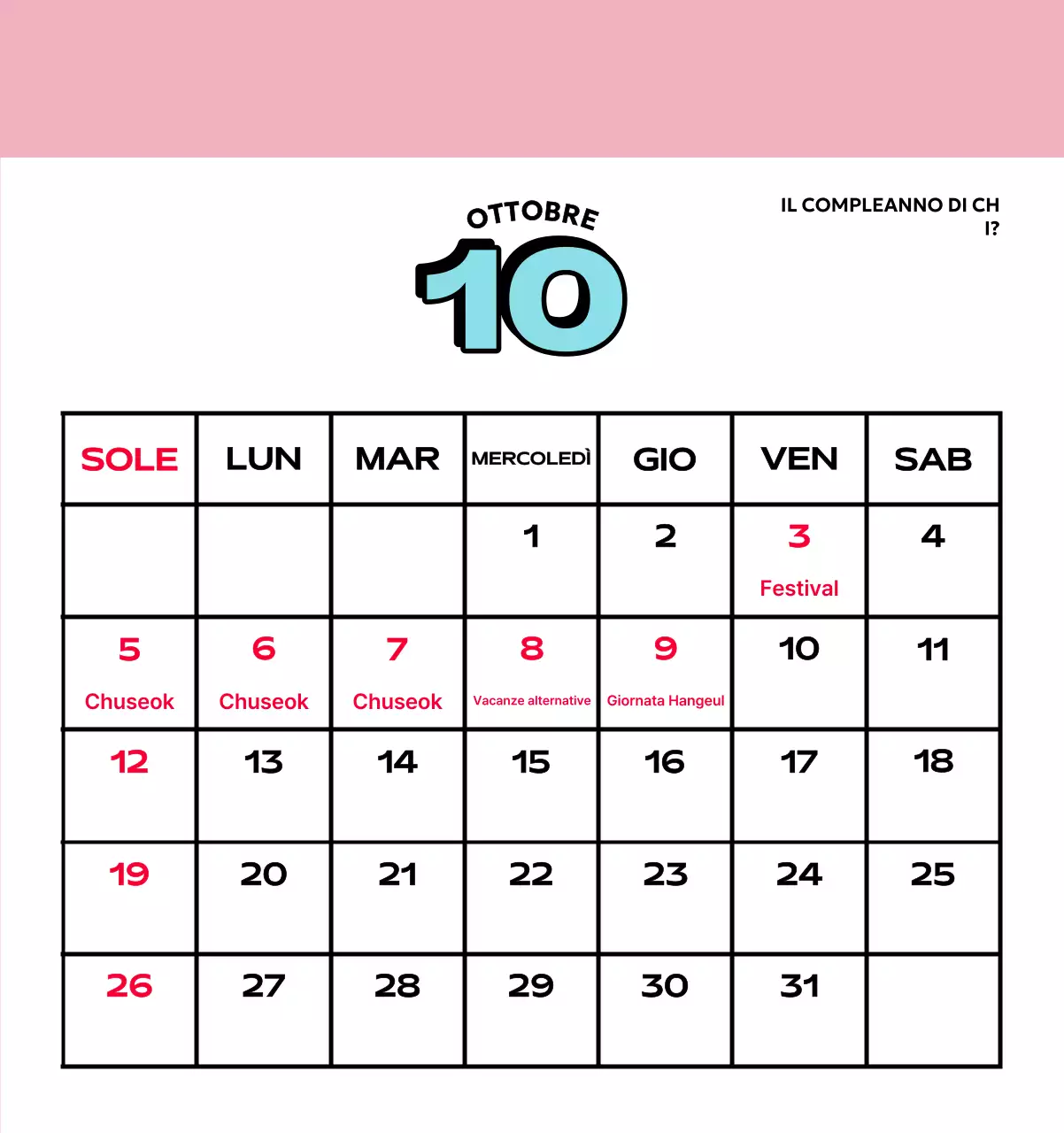 Calendari colorati con una varietà di illustrazioni retrò