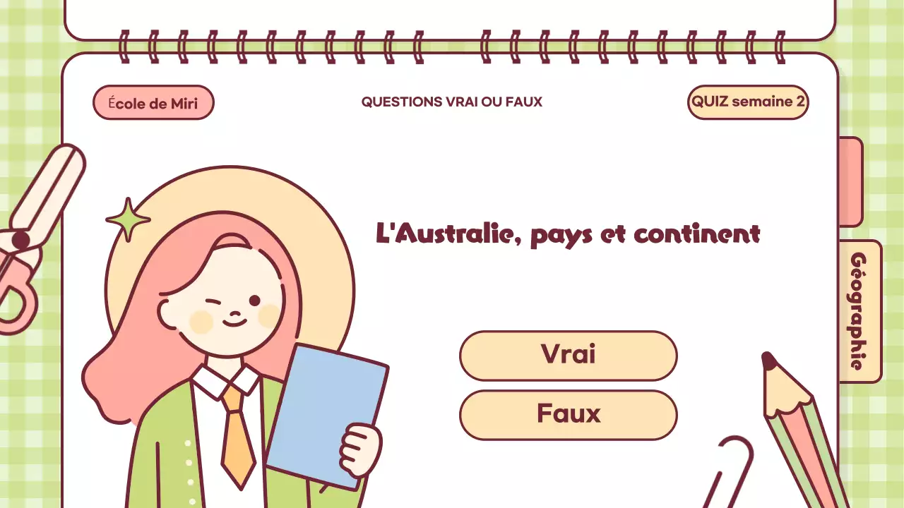 Présentation de la classe Pink Playful Quiz Time