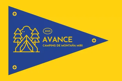 Diseñar un camping con iconos ilustrados