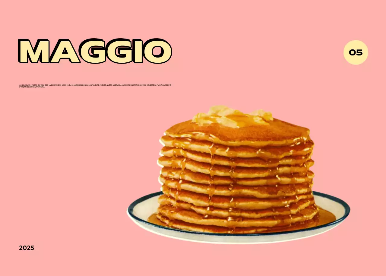 Calendari colorati con una varietà di illustrazioni retrò