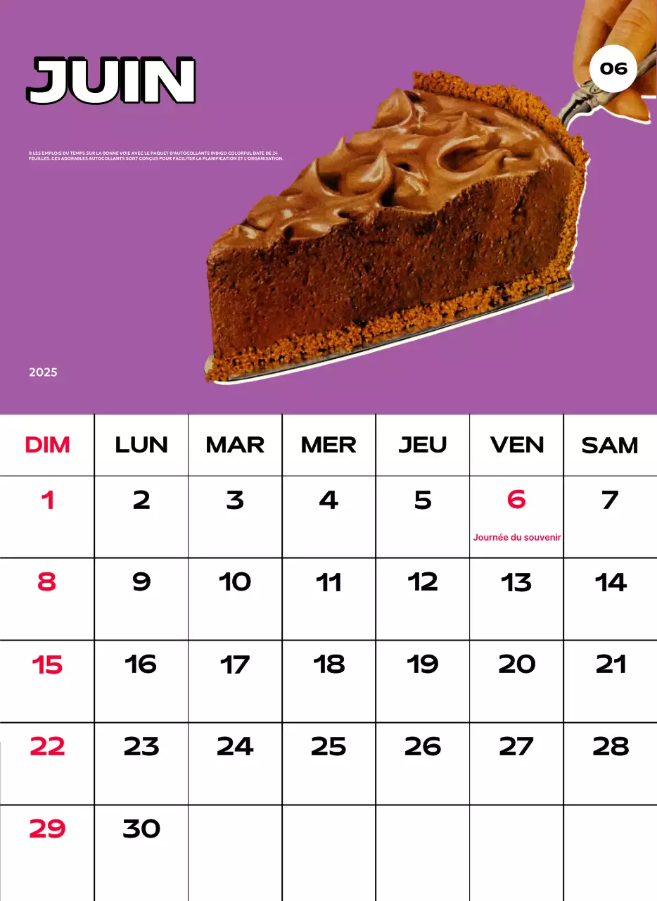 Calendriers colorés avec une variété d'illustrations rétro