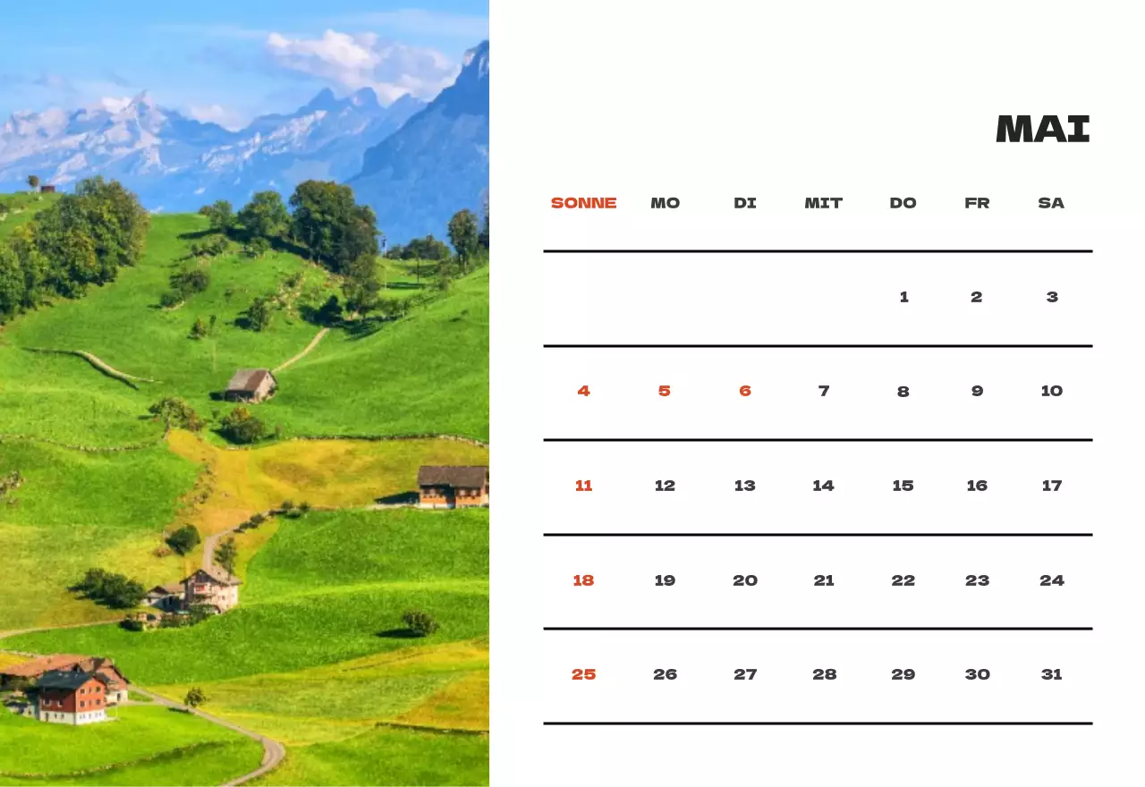 Himmel Foto sauber Kalender