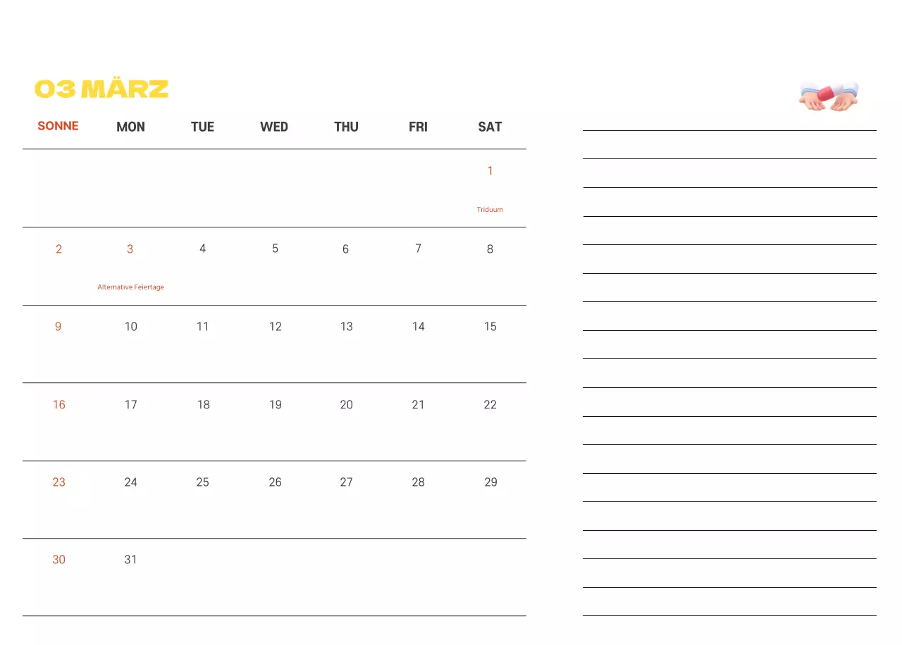 Ein festliches Krankenhaus mit Illustrationen zum Thema Gesundheit und Familie und farbenfrohen Akzenten