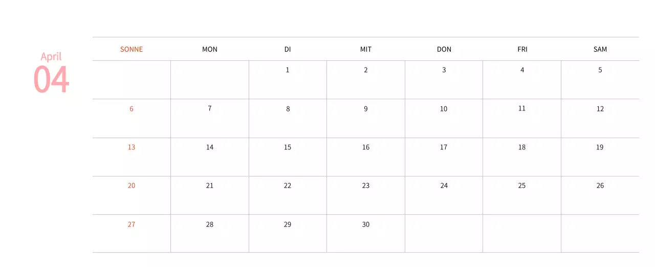 Neujahrskalender mit warmen Illustrationen