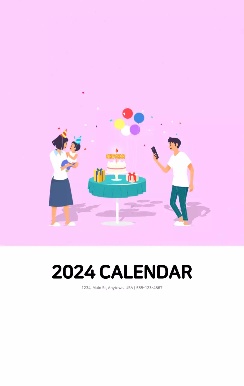 Multicolored family illustration concept