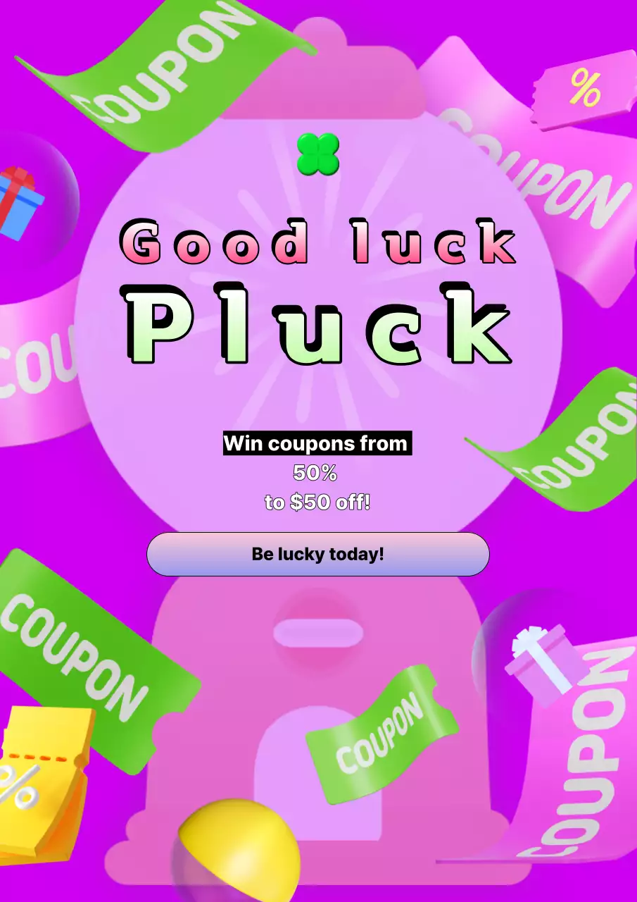 Poster khuyến mại phiếu giảm giá Pink Trendy