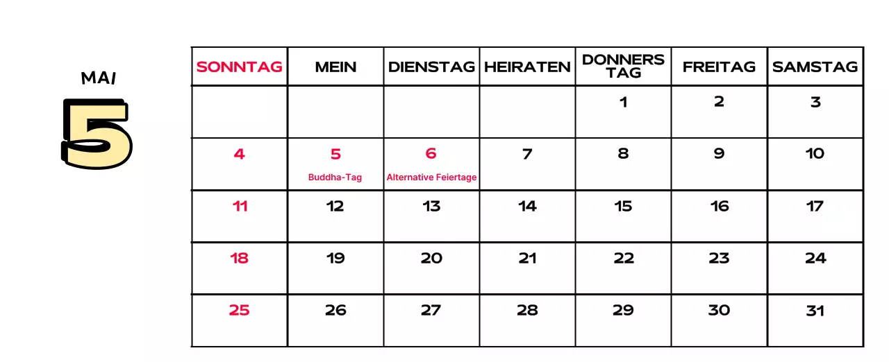 Bunte Kalender mit einer Vielzahl von Retro-Illustrationen