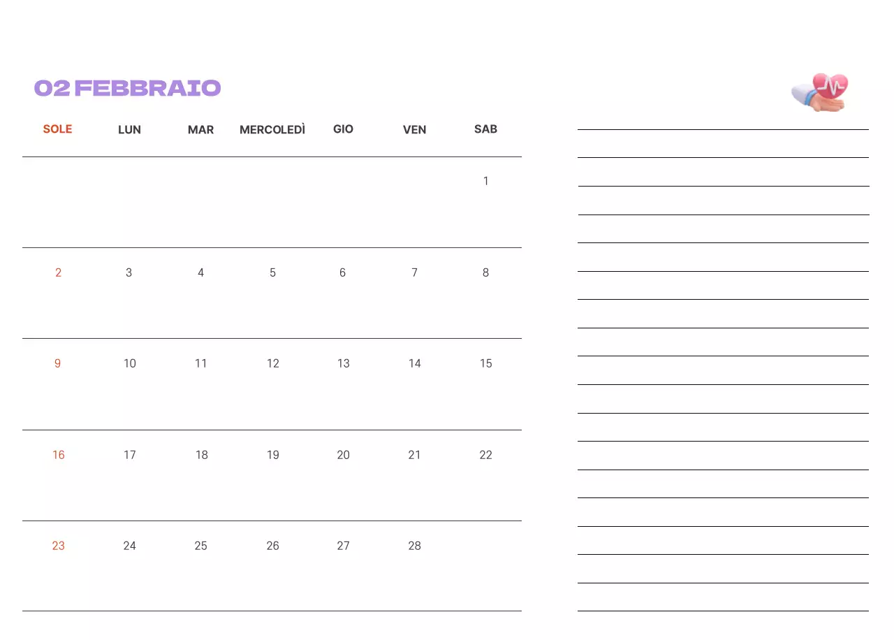 Un ospedale festivo con illustrazioni a tema salute e famiglia e accenti colorati