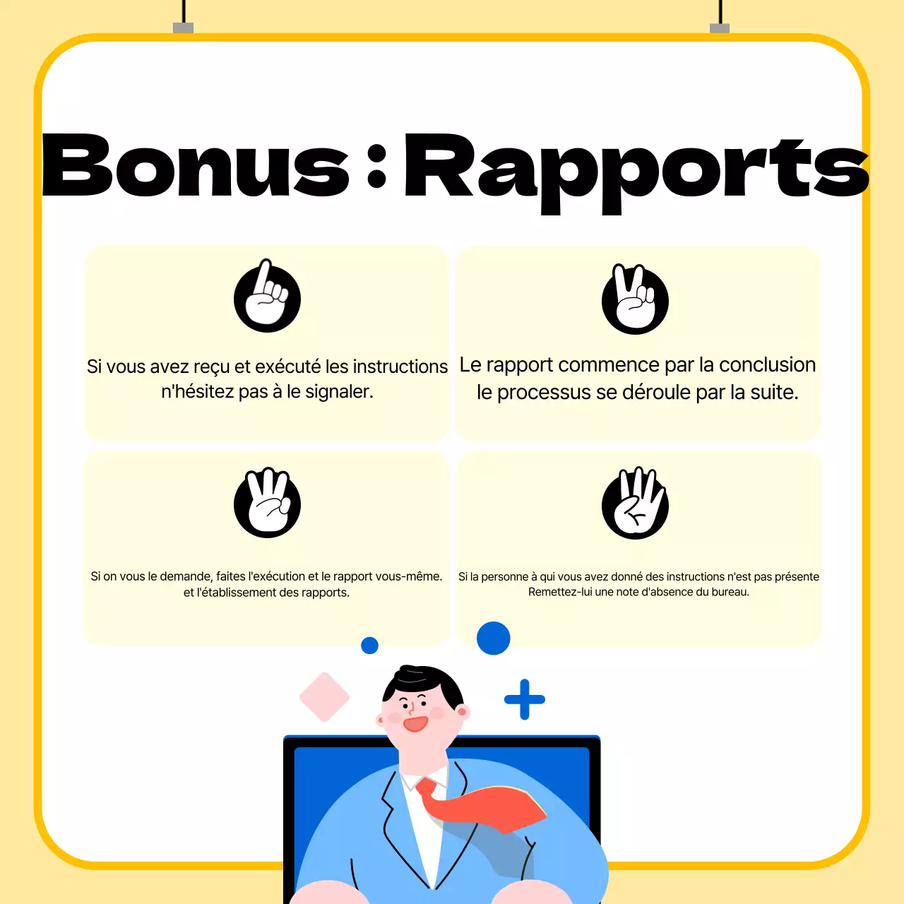 Ressources de formation sur le lieu de travail jaune