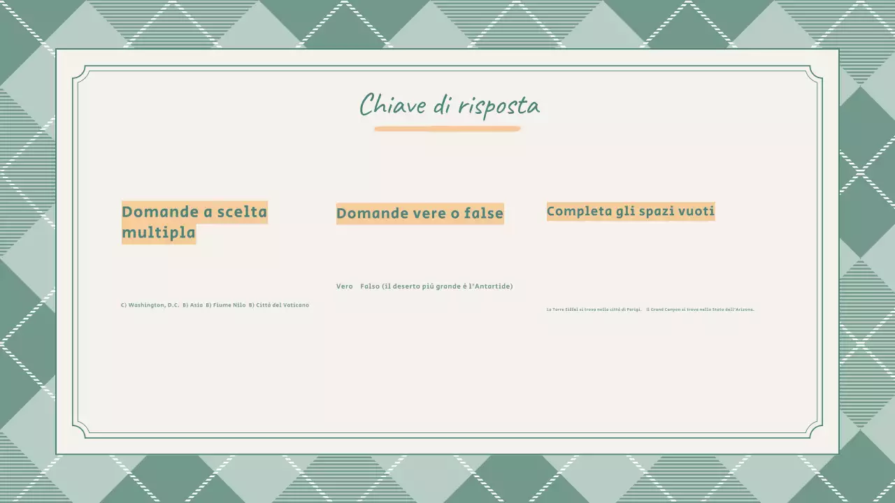 Presentazione del quiz scolastico Preppy Cute Green