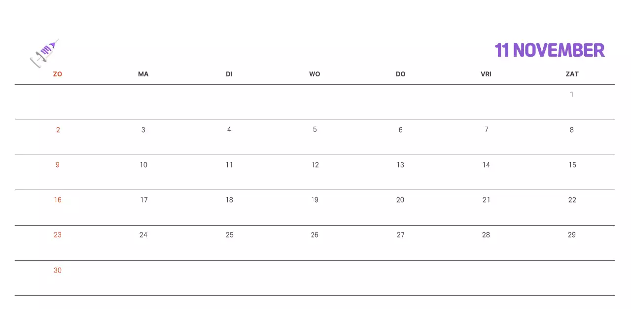 Een feestelijk ziekenhuis met illustraties met gezondheids- en gezinsthema's en kleurrijke accenten