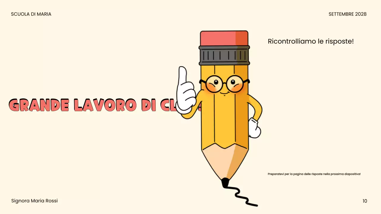 annuncio del quiz a fumetti beige