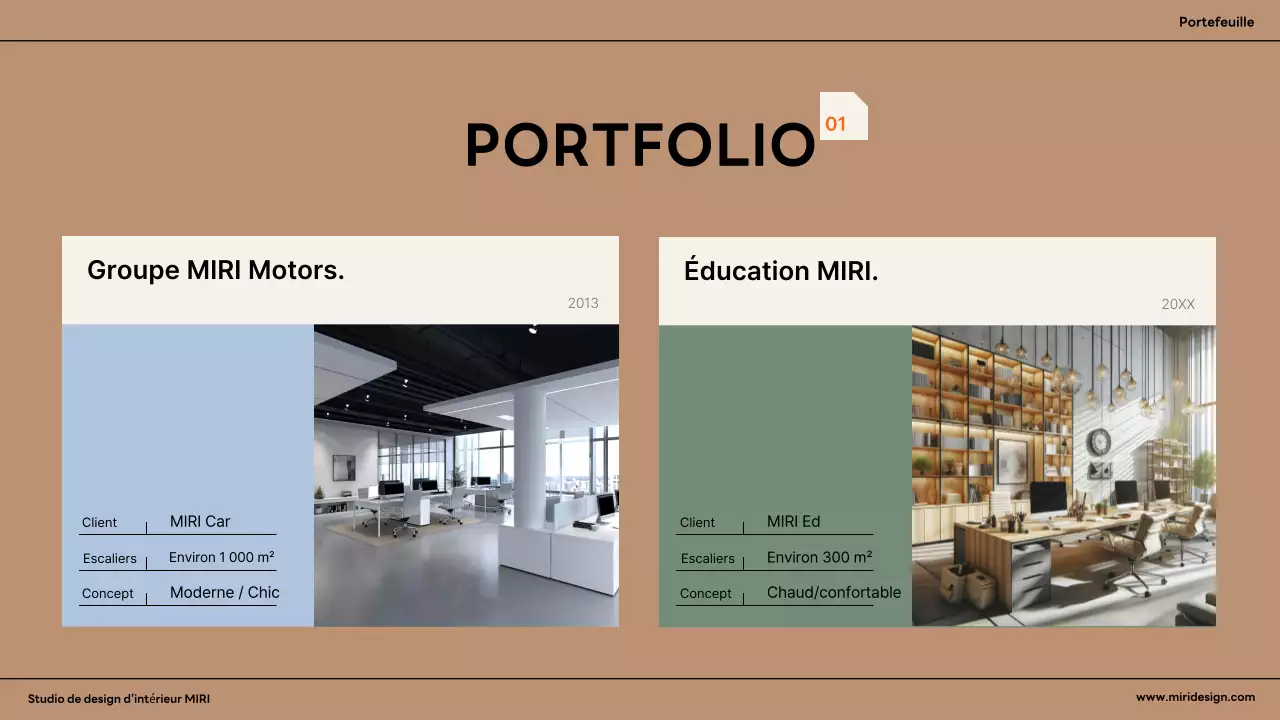 Annonce d'un intérieur moderne orange