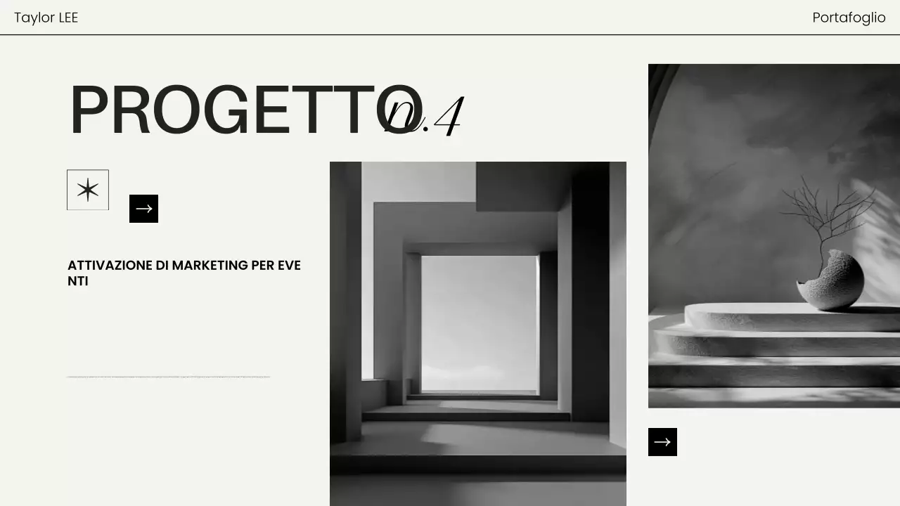 portfolio fotografico nero moderno