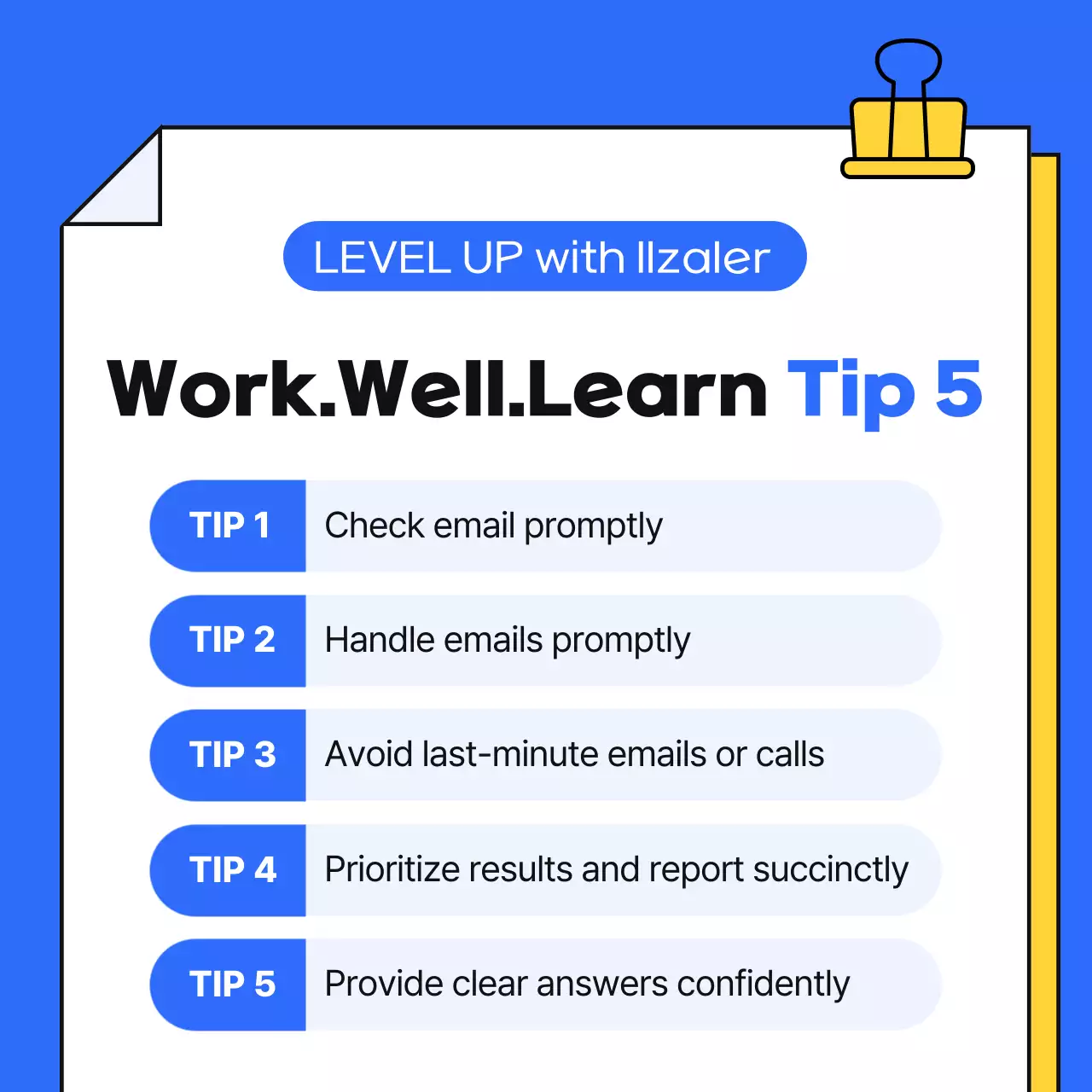 Blue Modern Workplace Guide Instagram Carousel