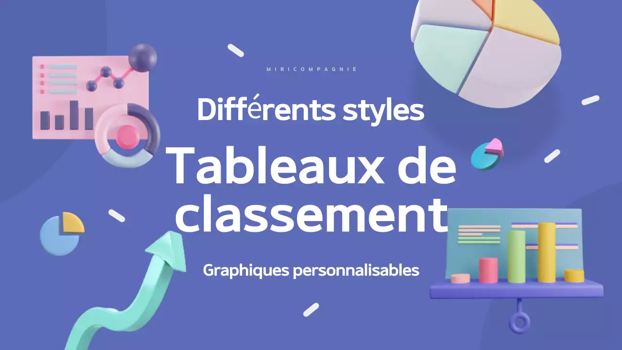 Une proposition de tableau de classement bleu et blanc très tendance