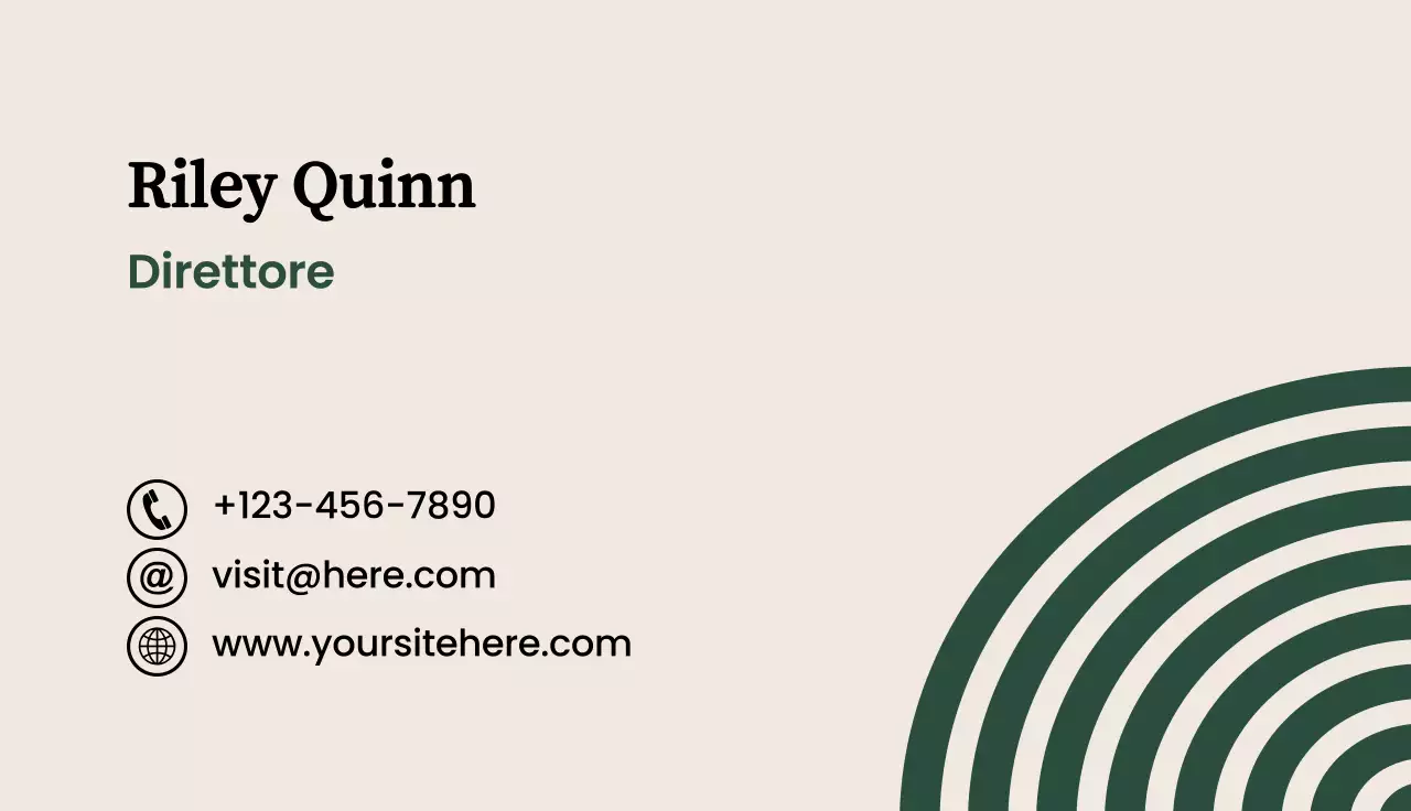 biglietto da visita minimalista beige