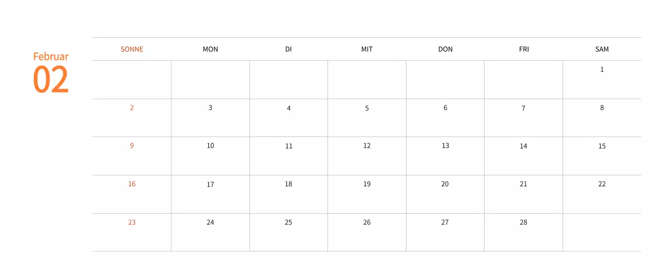 Neujahrskalender mit warmen Illustrationen