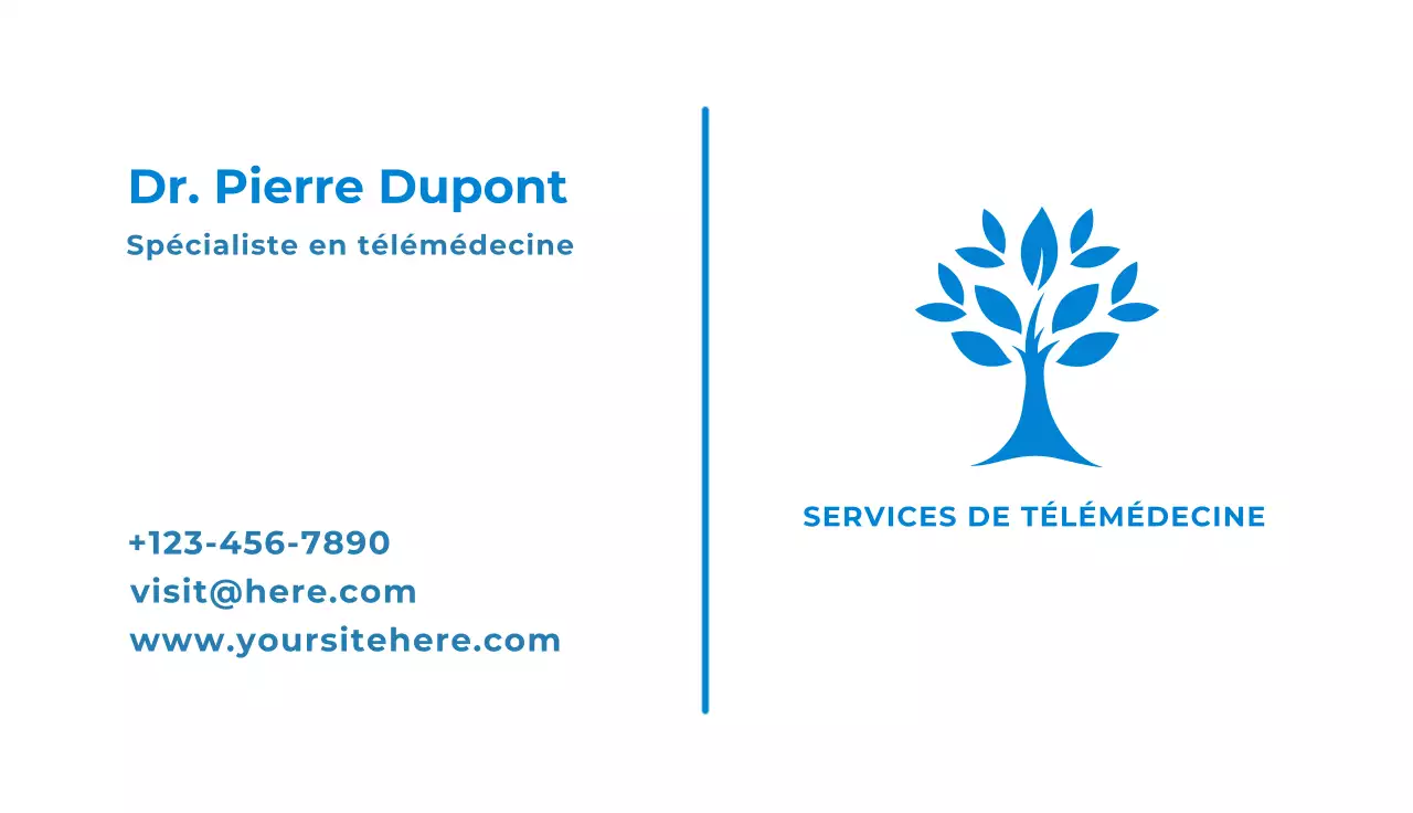 carte de visite de télémédecine