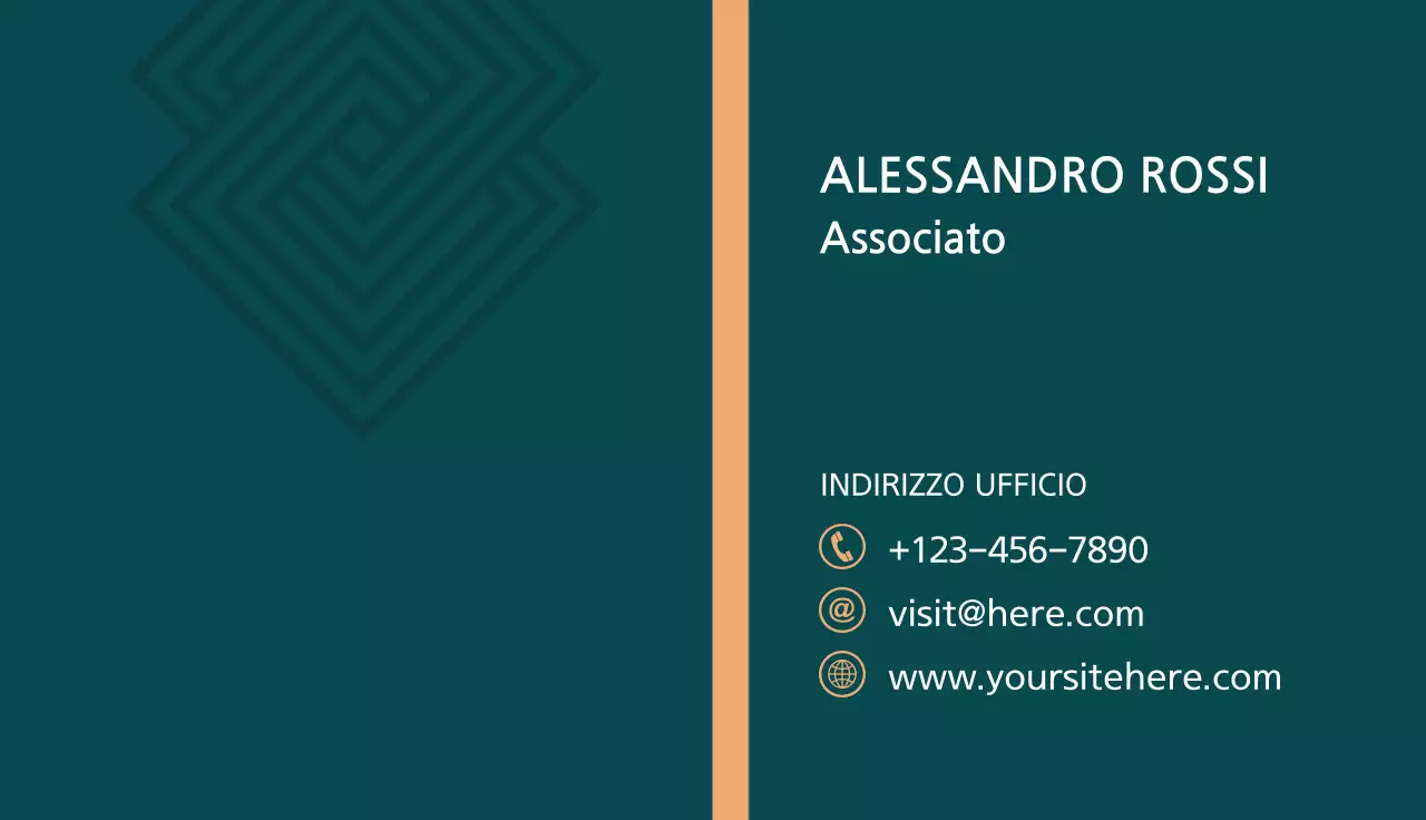 biglietto da visita moderno verde acqua