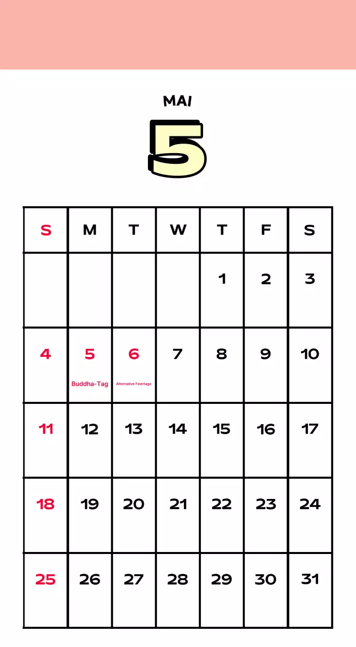 Bunte Kalender mit einer Vielzahl von Retro-Illustrationen