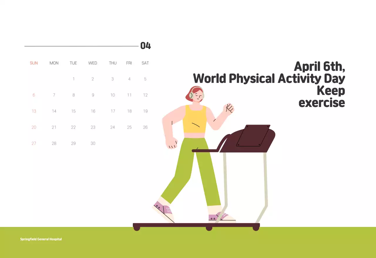 A holiday hospital with health and family themed illustrations and colorful accents