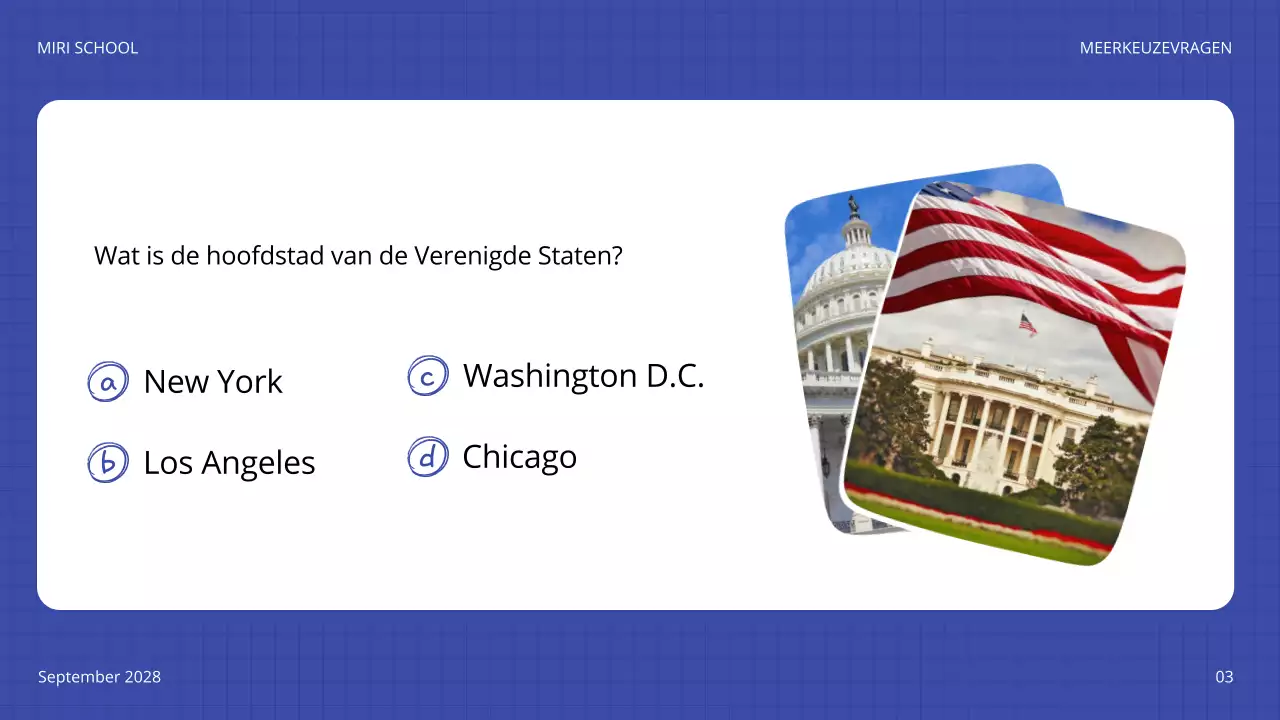 aankondiging blauwe ludieke quiz