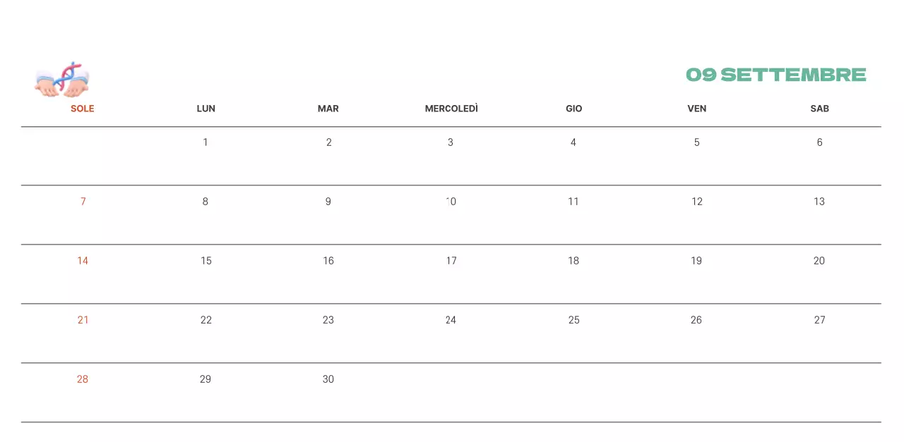 Un ospedale festivo con illustrazioni a tema salute e famiglia e accenti colorati