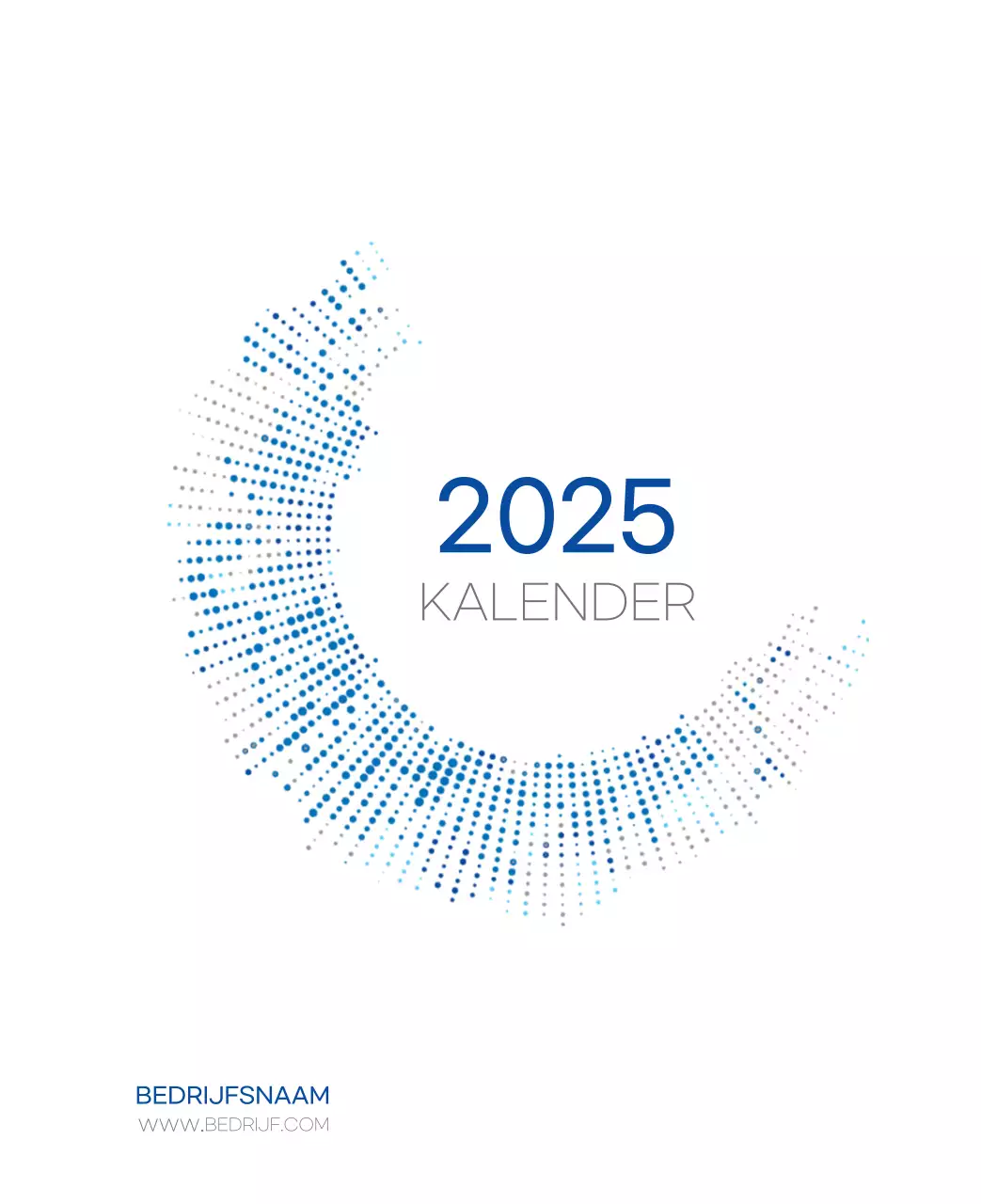 Blauwe Kalender Modern