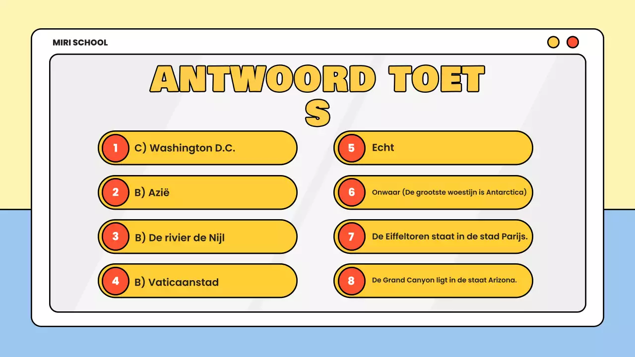 geel minimaal quiz studiemateriaal