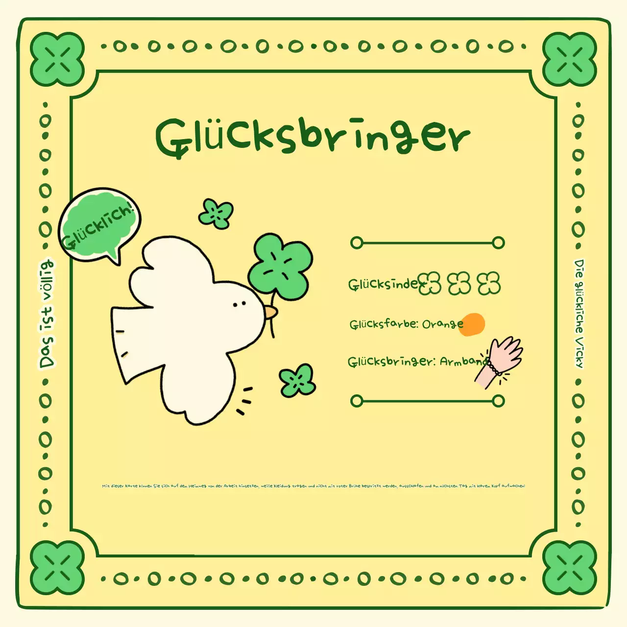 Gelbe Glücksbringer