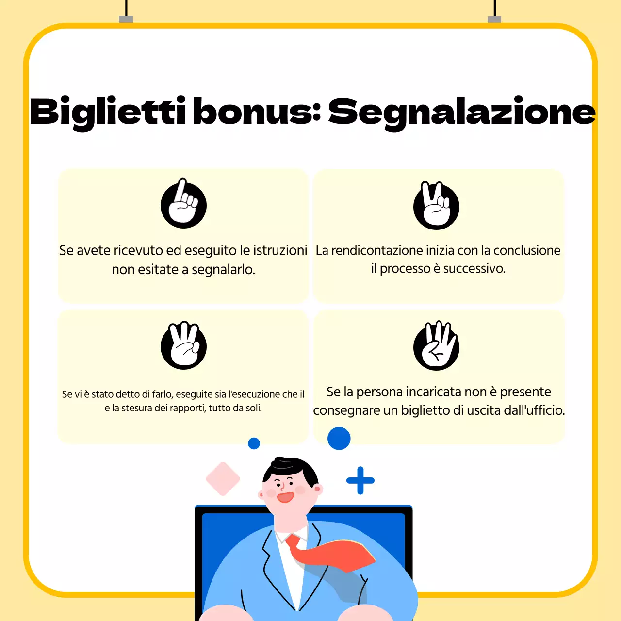 Risorse gialle per la formazione sul posto di lavoro