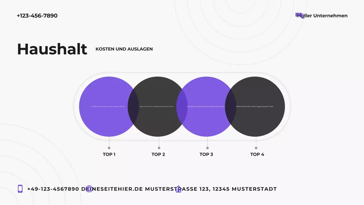 Lila moderner Marketingplan