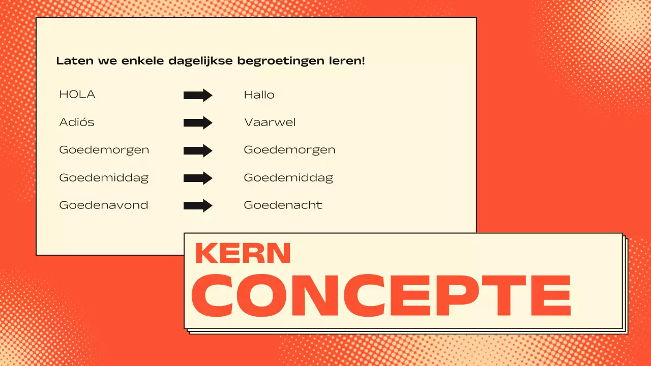 Oranje Beige Fun Lesmateriaal Spaanse Presentatie