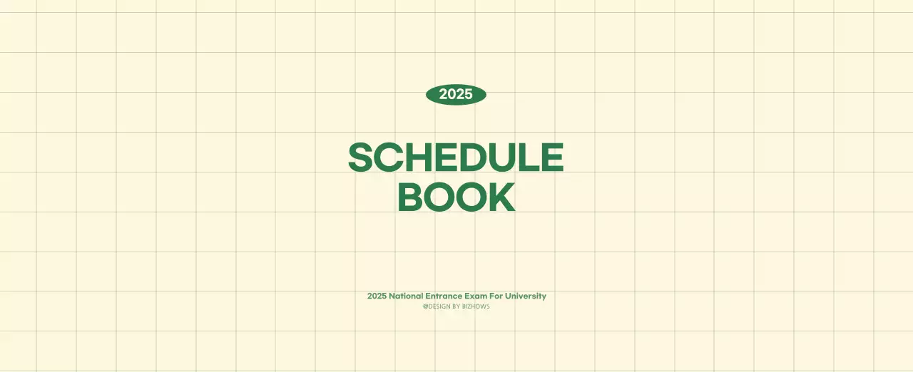 SAT D-Day Notepad Concept Wall Calendar in Green and Light Yellow