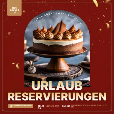 rot elegant Bäckerei Förderung