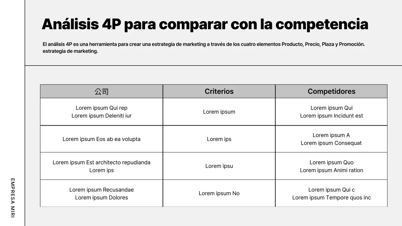 Plan de empresa moderno y gris