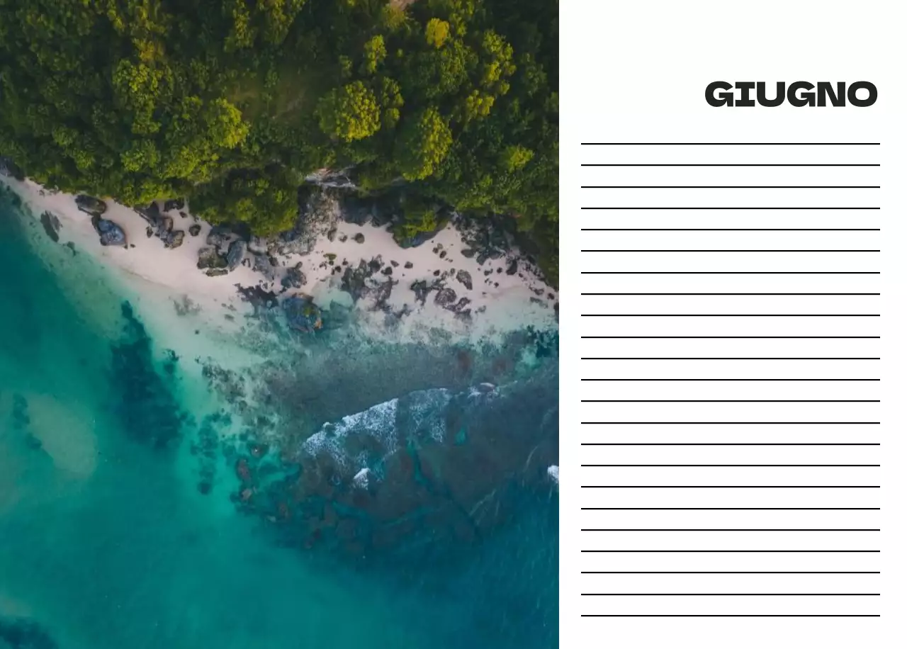 Calendario pulito con foto del cielo