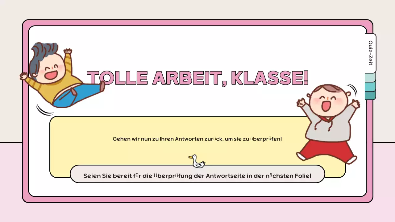 rosa verspieltes Quiz Lernmaterial